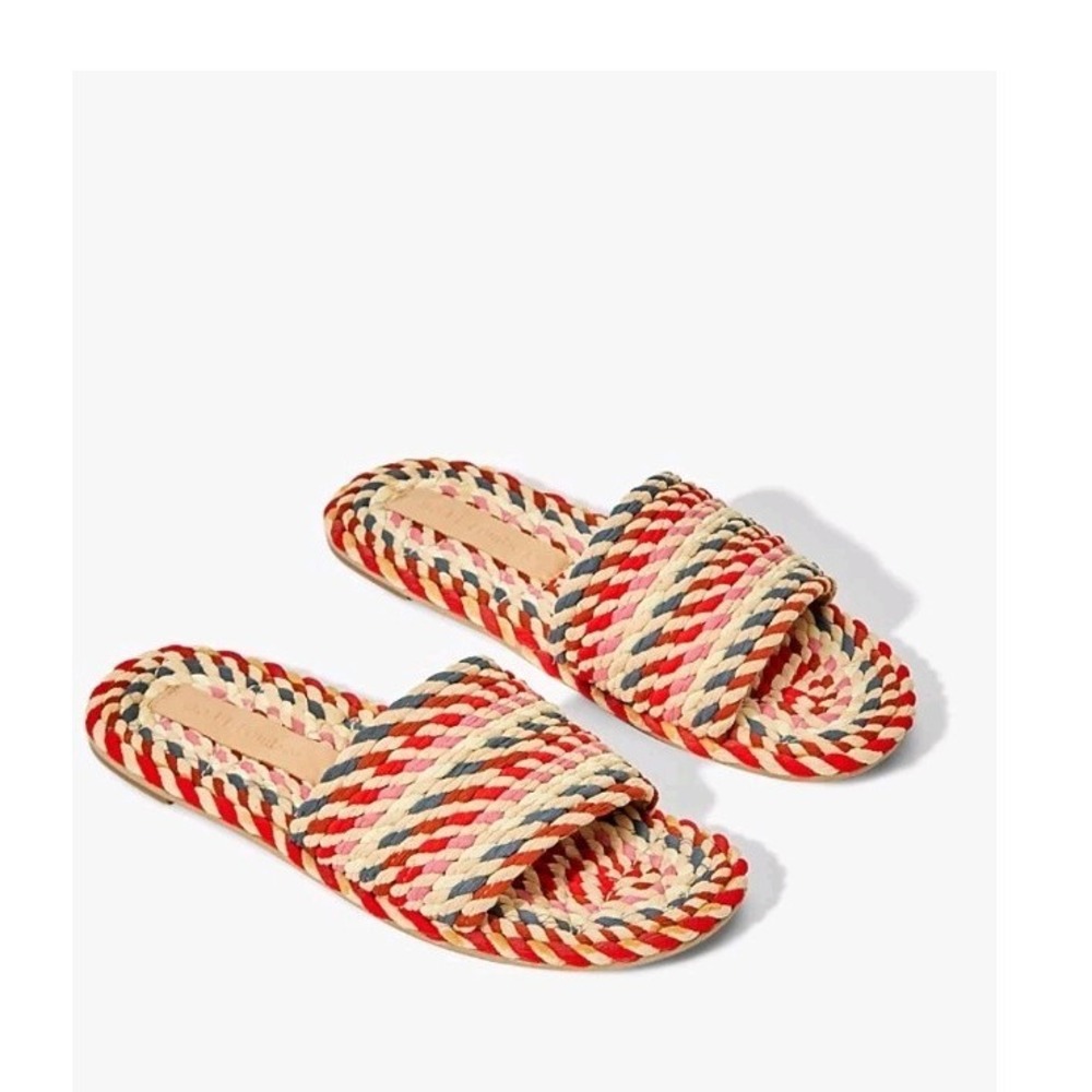 Womens Salt & Umber Sunny Slide Sandals Size 8 Hand Woven Rope